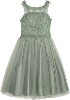 Danamade festliches Teens Mädchen Kleid Celia grün