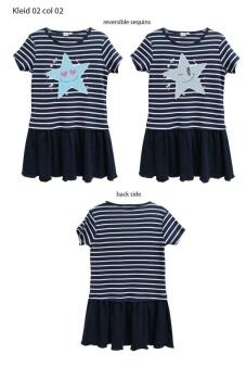 Topo Mädchen Sommerkleid mit Wendepailletten-Stern