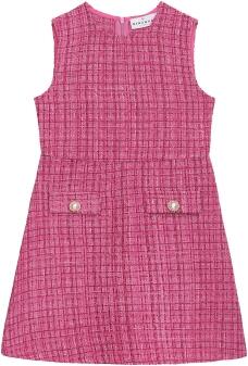 DANAMADE Teens Mädchen Kleid festlich Tweed berry