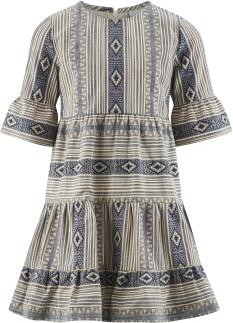 Happy Girls Teens Kleid Kinderkleid Aztek jeans blue