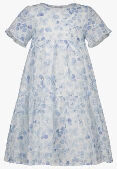 Topo Kinderkleid Mädchen Kleid festlich Flower blau weiß