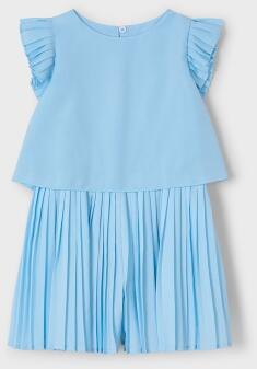 Mayoral festlicher Mädchen Jumpsuit Plissee hellblau