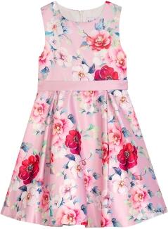 DANAMADE Blumenkind Mädchen Kleid festlich Lore geblümt rosa