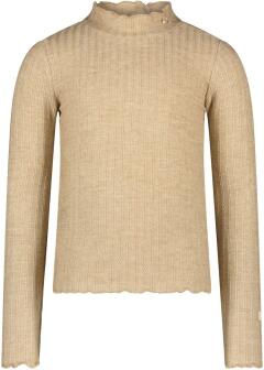 Le Chic Mädchen T-Shirt mit Struktur beige