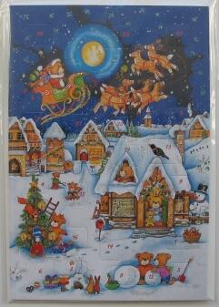 Korsch Brief Adventskalender Karte Bären