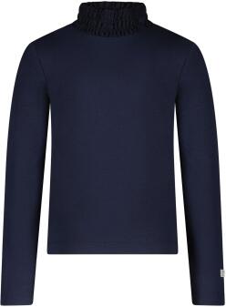 Le Chic Mädchen T-Shirt mit Smoke Kragen blau