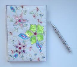 Hoff Notizbuch A5 mit Glitzer Kugelschreiber