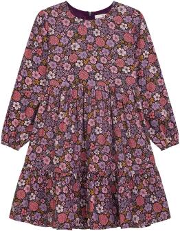 Danamade Mädchen Kinder Kleid Hanne geblümt bordeaux