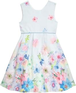 DANAMADE Blumenkind Mädchen Kleid festlich Blüten hellblau