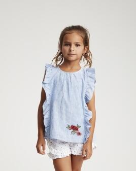 Creamie Teens Mädchen Rüschen Top gestreift