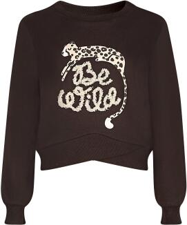 Happy Girls Teens Mädchen Sweatshirt Be Wild schwarz