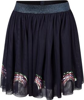 Happy Girls Mädchen Kinder Rock Tüll Regenbogen blau