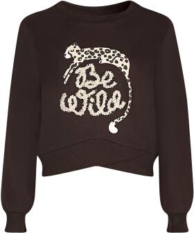 Happy Girls Teens Mädchen Sweatshirt Be Wild schwarz