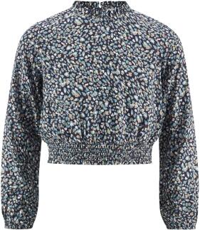 Happy Girls Teens Mädchen Bluse gemustert blau vorderteil