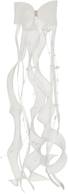 DANAMADE Kommunion Haargesteck Schleife ecru