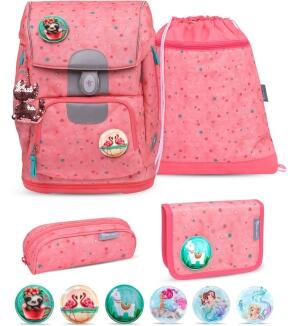 Belmil Schulranzen-Set Motion 6-tlg. Blue Bird rosa
