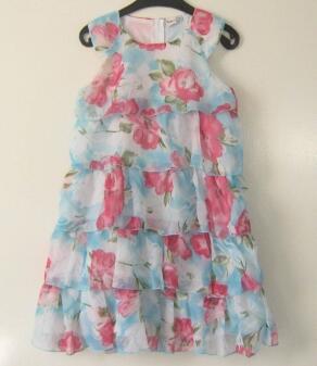 Topo Kinder Mädchen Kleid Hibiskus