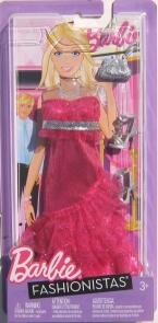 Mattel Barbie Fashionistas Puppenkleid Abendkleid rot