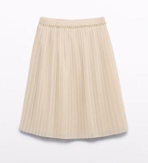 abel & lula Mädchen Kinder Midi Rock Plissee Lamee gold