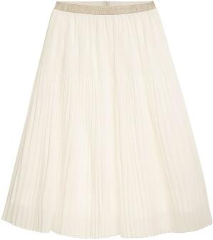 Danamade Teens Mädchen Rock festlich Plissee ecru