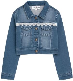 Danamade Jeansjacke mit Borte blau