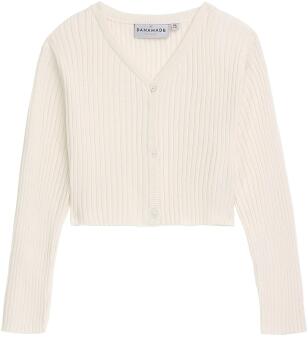 DANAMADE Mädchen Cardigan Strickjacke Milou Ivory