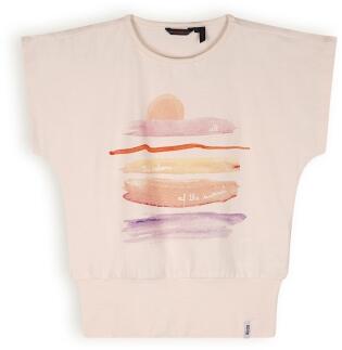 Nono Mädchen T-Shirt Organic Sunset pearled ivory