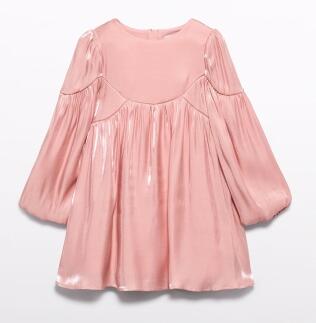 abel & lula Mädchen Kinder Kleid festlich Satin rosa