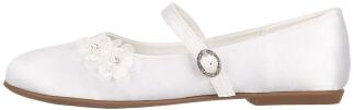 Danamade festliche Kinderschuhe Ballerinas Blüten Kommunion ecru