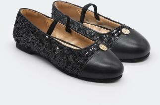 abel & lula Kinder Schuhe Ballerinas Pailletten schwarz
