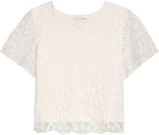 Danamade Teens Mädchen Spitzen Shirt Bluse festlich ecru