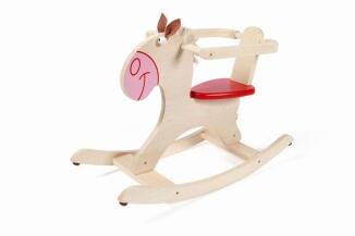 Scratch Holz Schaukelpferd natur