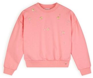Nono Mädchen Sweatshirt mit Stickerei sparkle rose