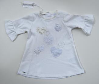 Sarabanda Kinder Kleid Babykleid Herzchen weiß