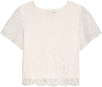 Danamade Teens Mädchen Spitzen Shirt Bluse festlich ecru