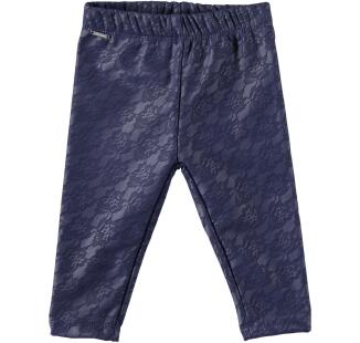 Sarabanda Kinder Leggings Lederoptik blau