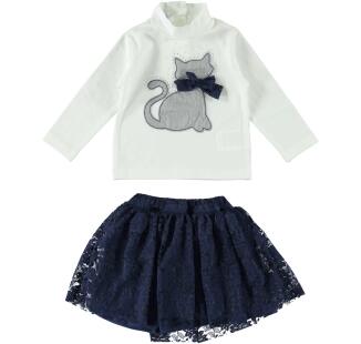 Sarabanda Kinder T-Shirt mit Spitzenrock