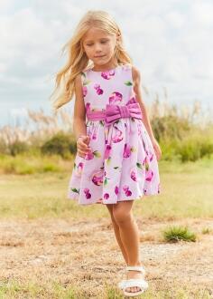 Mayoral festliches Mädchen Kinder Kleid Früchte rosa