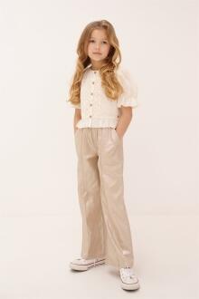 Nono Mädchen Palazzo Hose festlich metallic gold