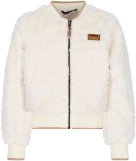 Nono Teens Mädchen Jacke Blouson Pelz ecru