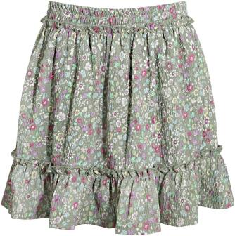 Happy Girls Mädchen Kinder Rock geblümt oliv