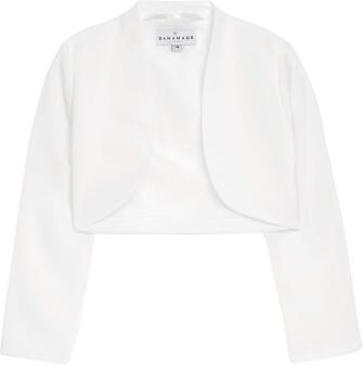 Danamade Teens Mädchen Bolero festlich Georgette Lene weiß