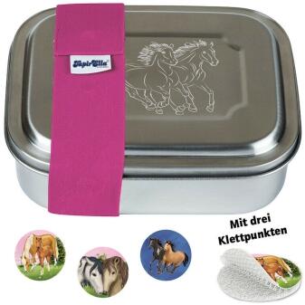 Brotdose Lunchbox Edelstahl Pferde