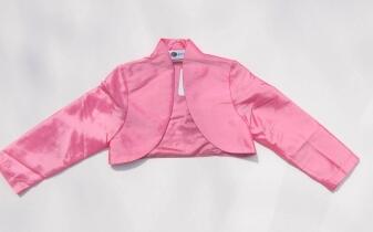 Mädchen Bolero festlich Satin pink