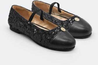 abel & lula Kinder Schuhe Ballerinas Pailletten schwarz