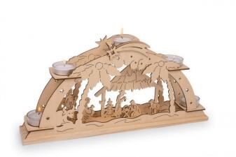 Weihnachten Dekoration Teelichthalter Krippe