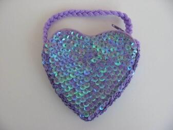 Minisa Kinder-Tasche Herz Pailletten Farbwahl