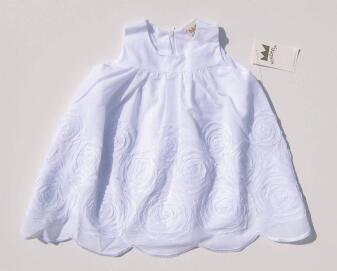 KINDERIT festliches Babykleid Taufe Flower weiß