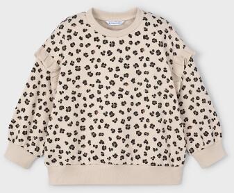 mayoral Mädchen Sweatshirt mit Volants beige