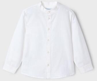 Mayoral festliches Jungen Hemd Oberhemd mit Leinen weiß